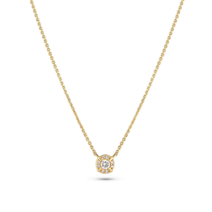 14k White Gold + Gold Rome Diamond Necklace SJ-N2555-WD-WG-YG