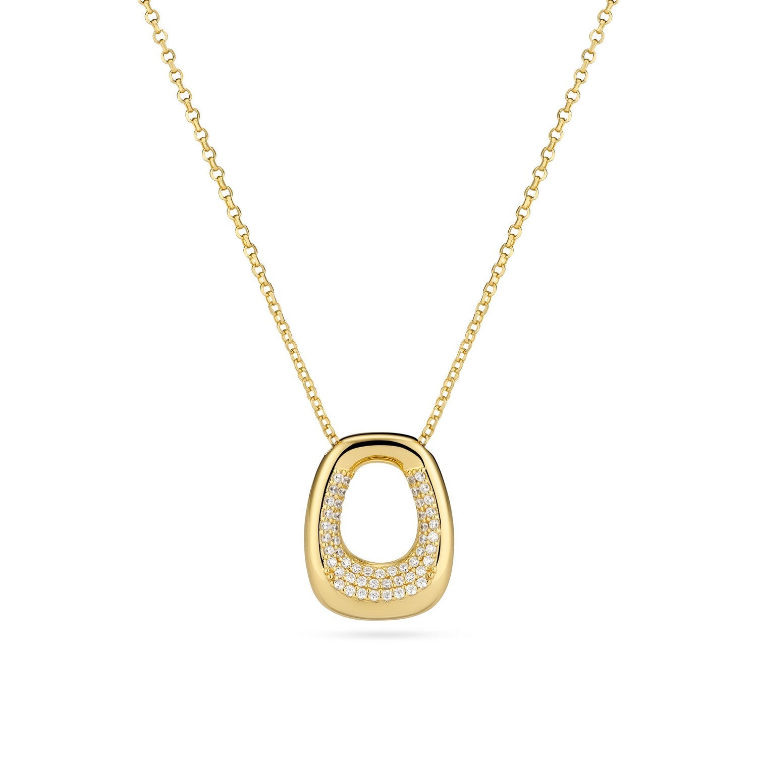Sif Jakobs 18K gold plated Borsa Piccolo Necklace SJ-N2620-CZ-YG