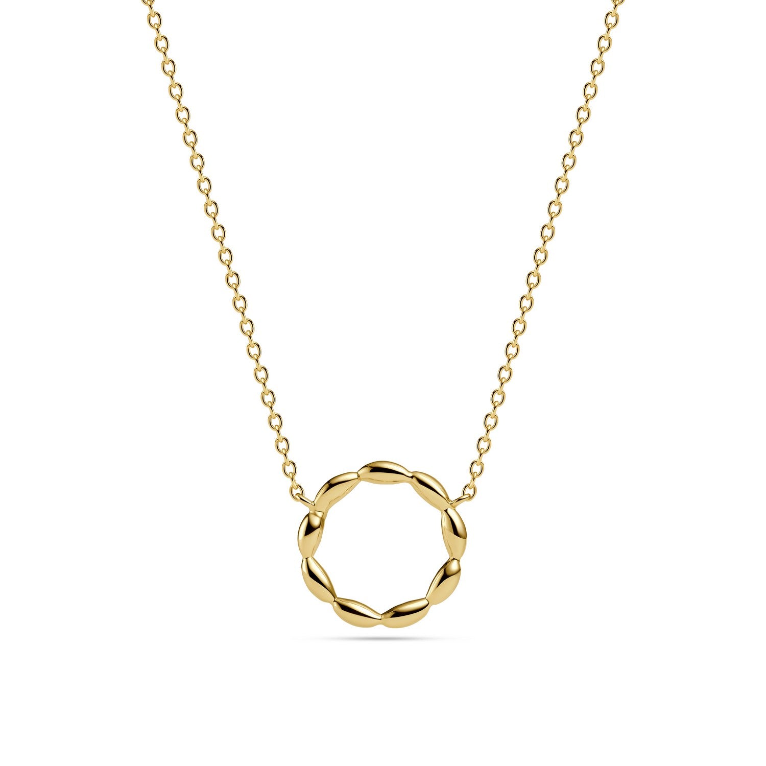 18k Gold Plated Gocciolina Circolo Necklace SJ-N2627-YG
