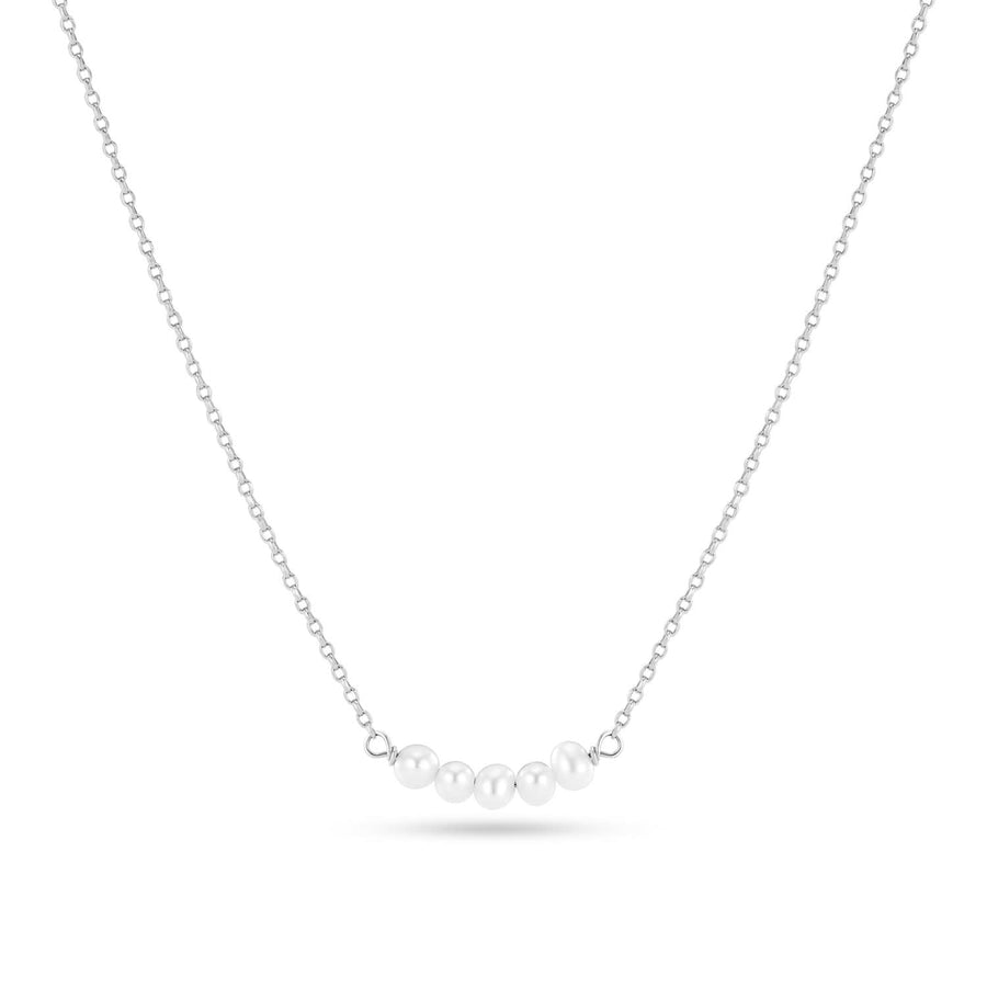 Sterling Silver Perla Cinque Necklace SJ-N2735-P