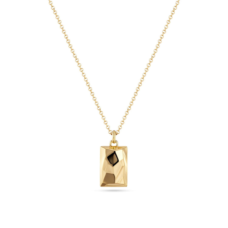 18K Gold Plated Roccia Rettangolo Necklace SJ-P2728-YG