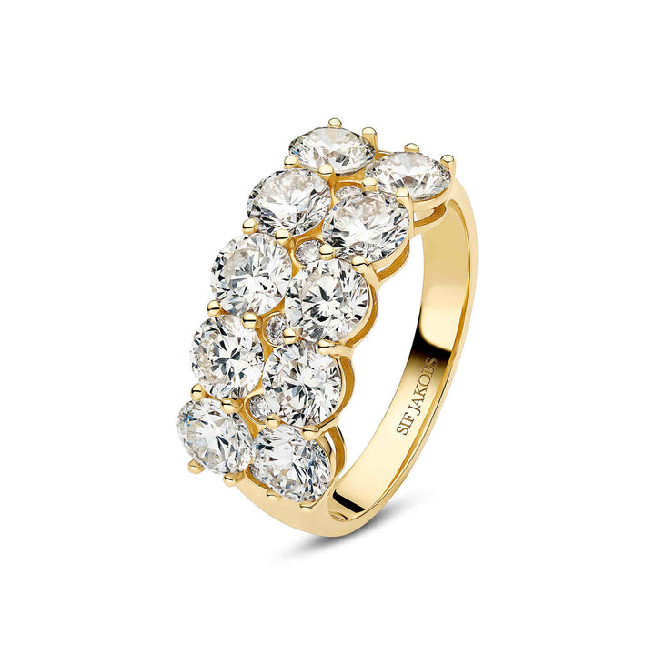14k Yellow Gold Ariccia Diamond Ring SJ-R2531-WD-YG