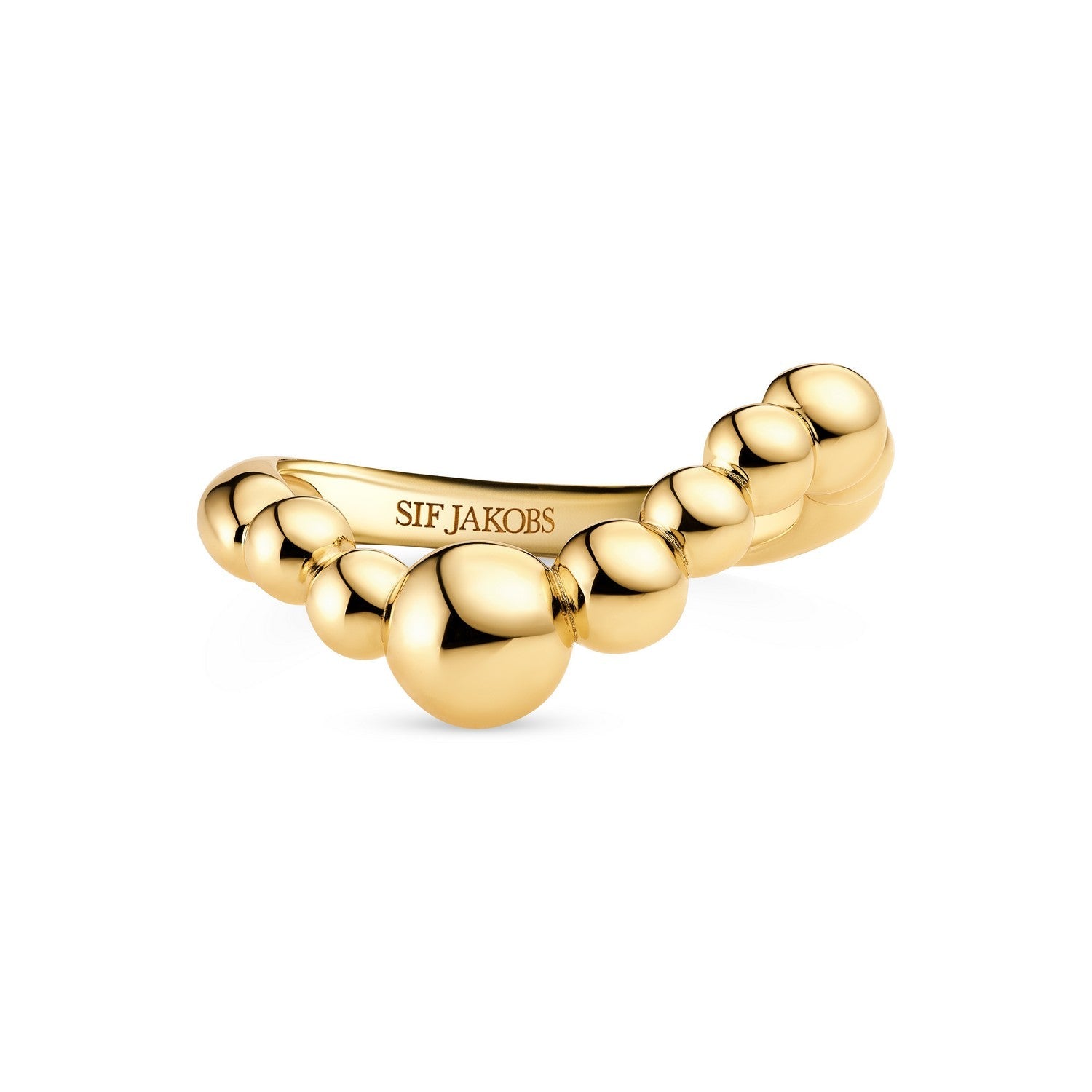 Sif Jakobs 18k Gold Plated Bormio Wave Ring SJ-R2589-YG