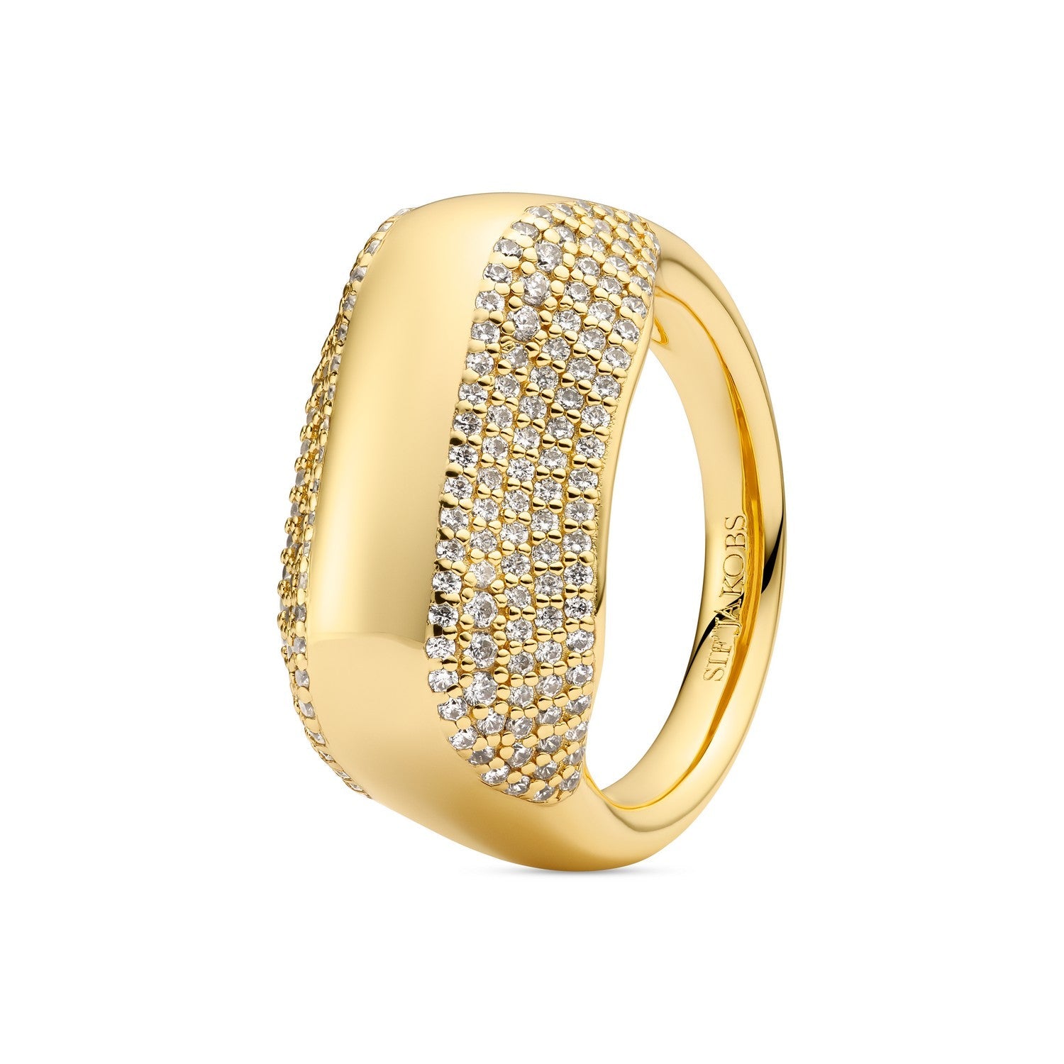 Sif Jakobs 18K gold plated Borsa Ring SJ-R2621-CZ-YG
