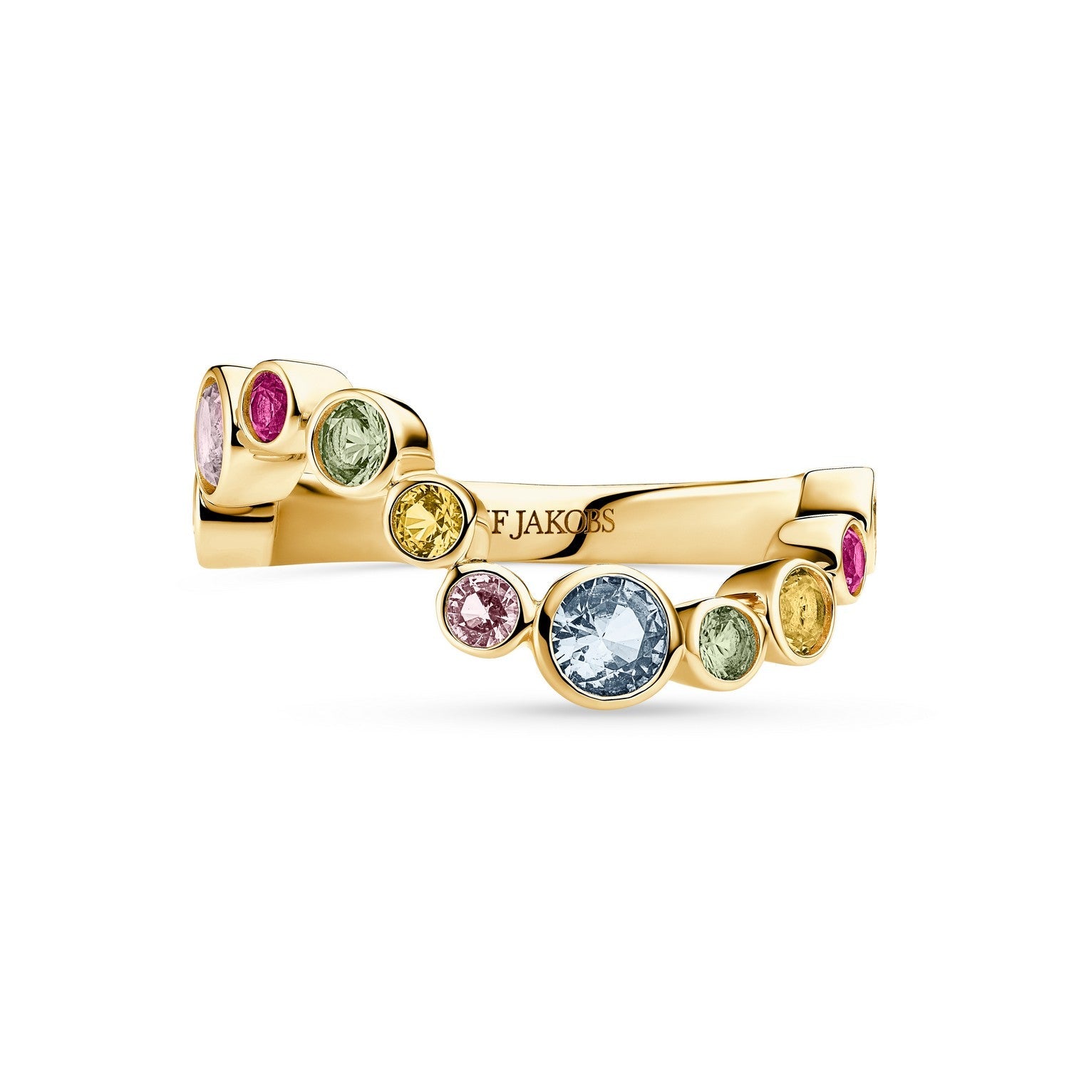 Sif Jakobs 18k Gold Plated Sardinien Wave Ring SJ-R2631-XCZ-YG
