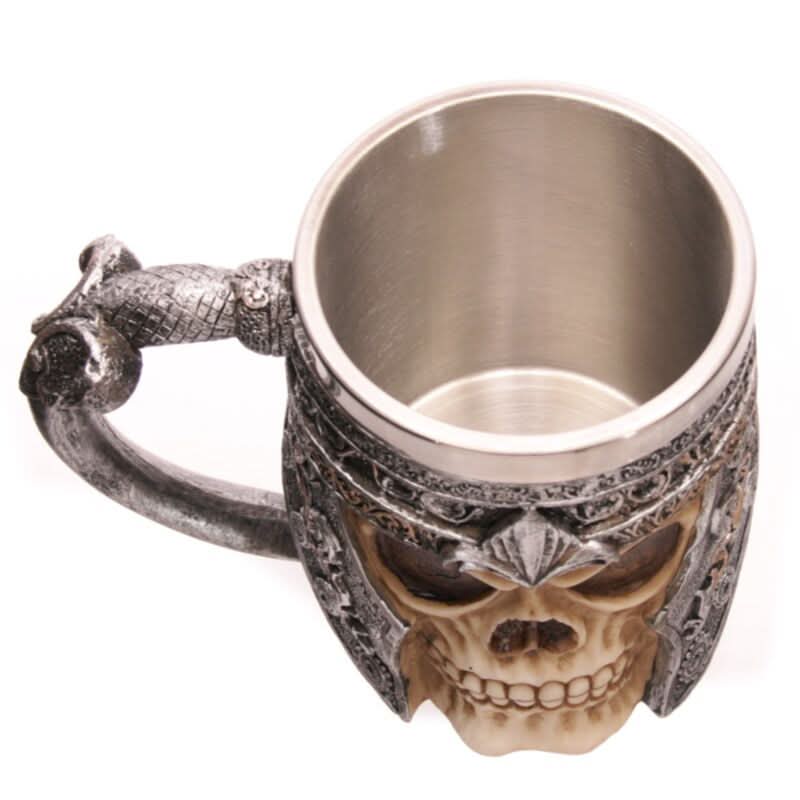 Decorative Skull Warrior Tankard SK163