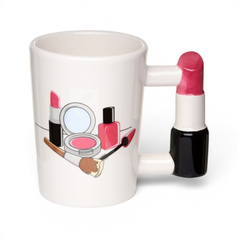 Lipstick Ceramic Shaped Handle Mug SMUG107