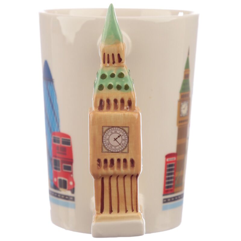 London Souvenir Big Ben Ceramic Shaped Handle Mug SMUG147