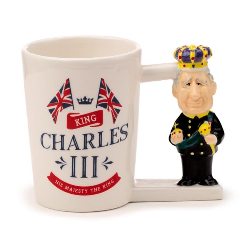 King Charles III Ceramic Shaped Handle Mug SMUG193