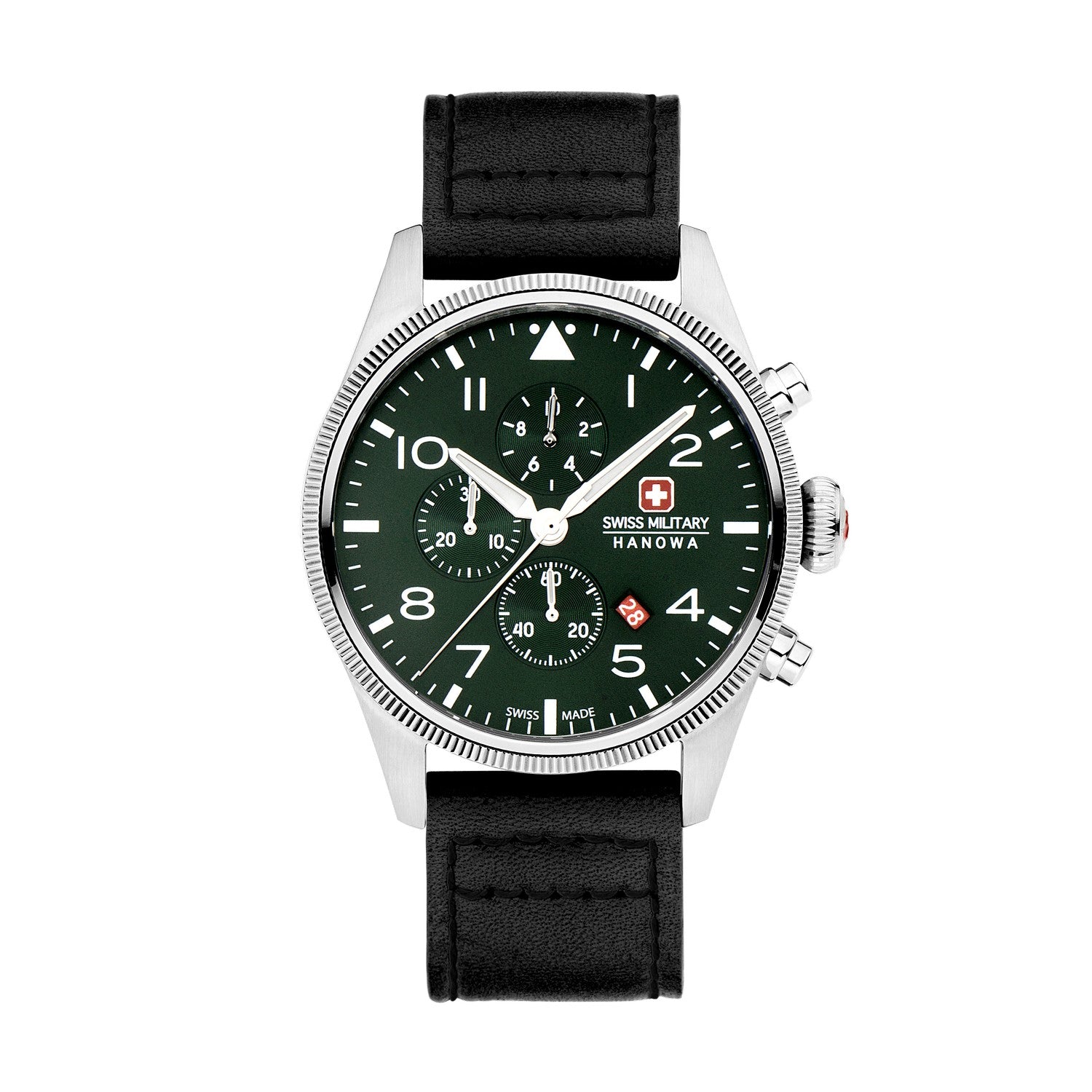 Swiss Military Thunderbolt Chrono Black Silver Watch SMWGC0000405