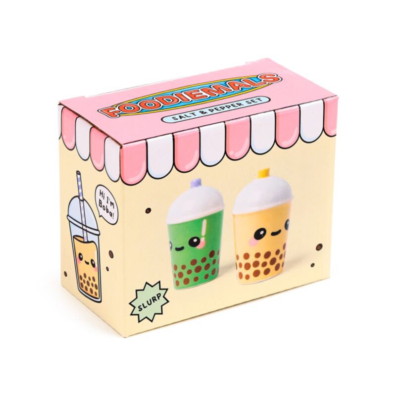 Boba & Matcha Bubble Tea Foodiemals Ceramic Salt & Pepper Set SP112