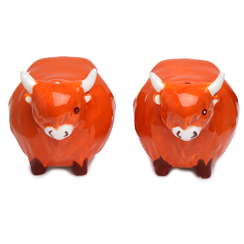 Highland Coo Cow Ceramic Salt & Pepper Set SP91