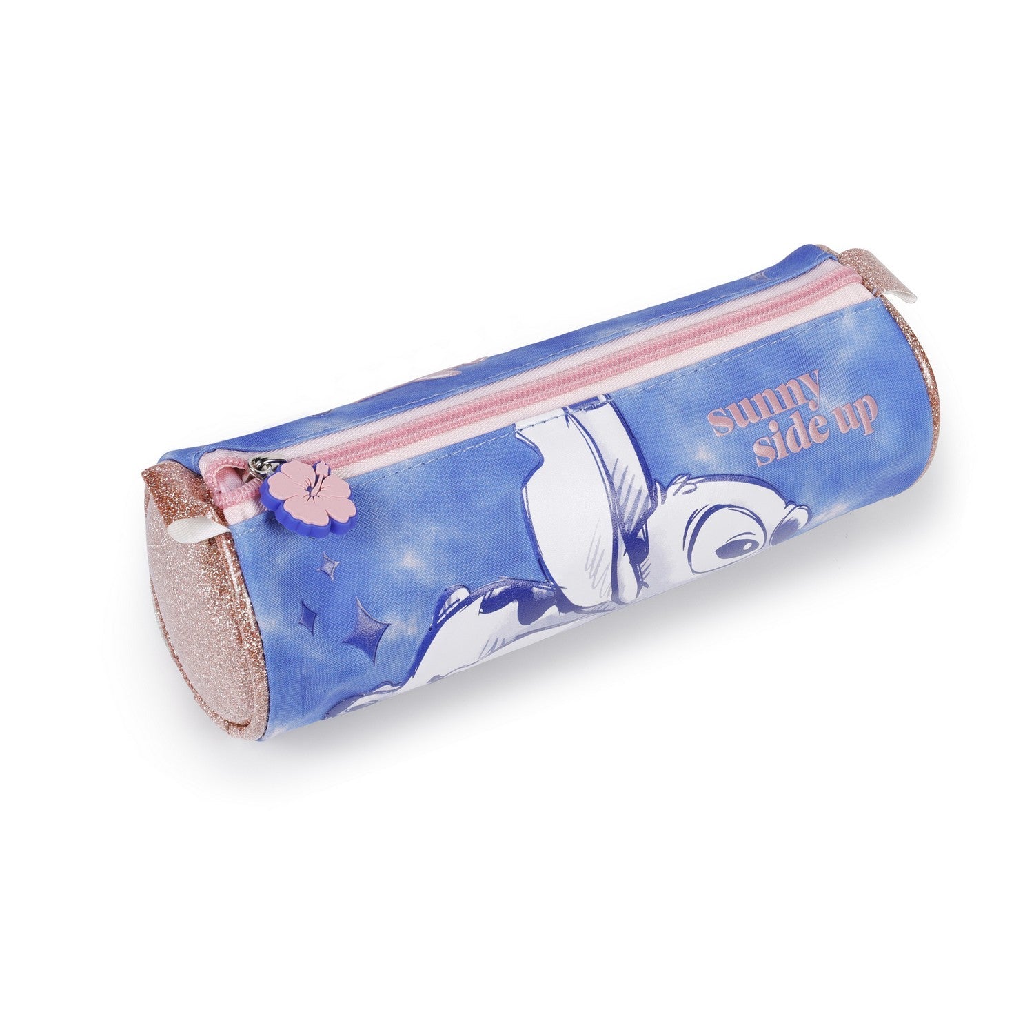 Disney Pencil Case 22Cm Glitter Stitch Blue ST00025