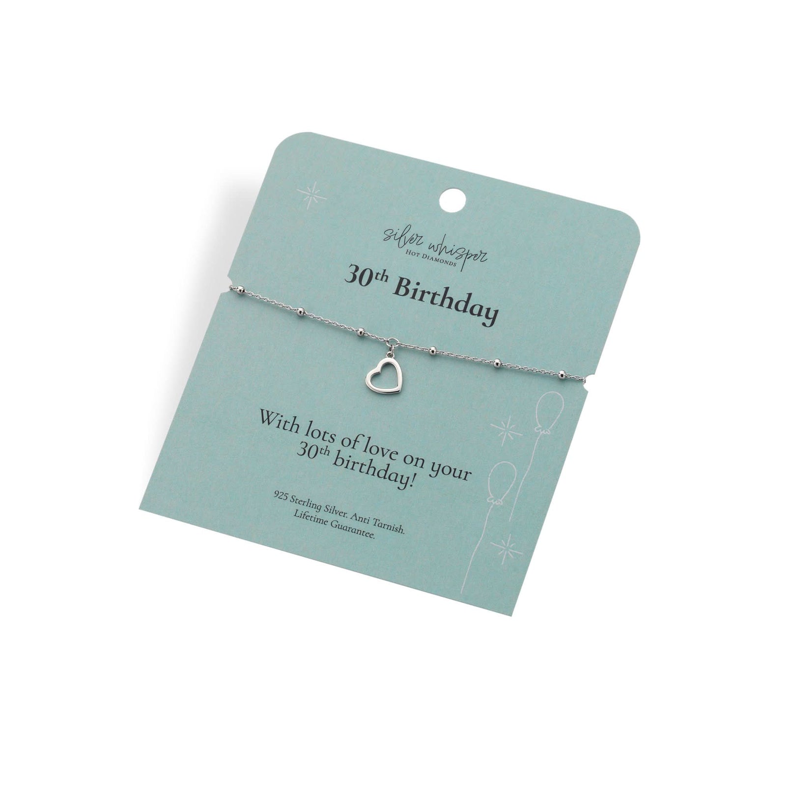 Silver Whisper 30th Bracelet SWB013