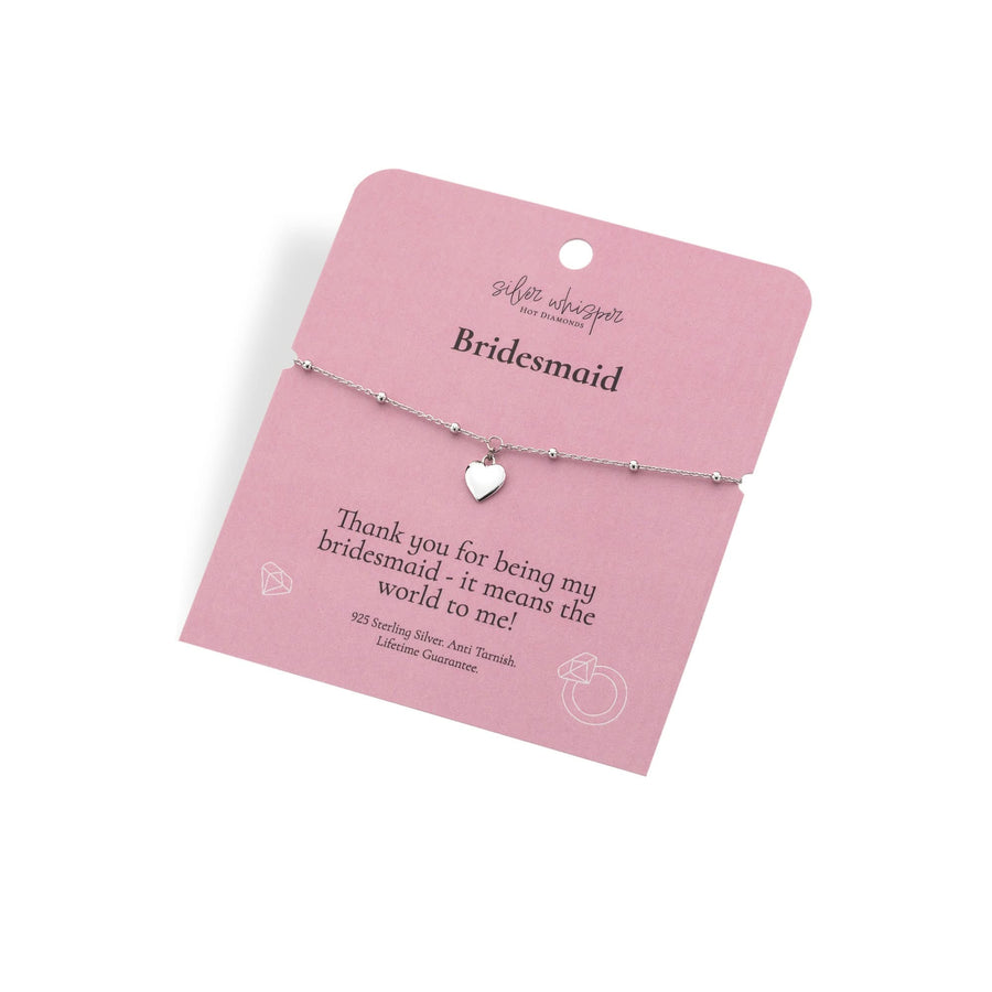Silver Whisper Bridesmaid Bracelet SWB020