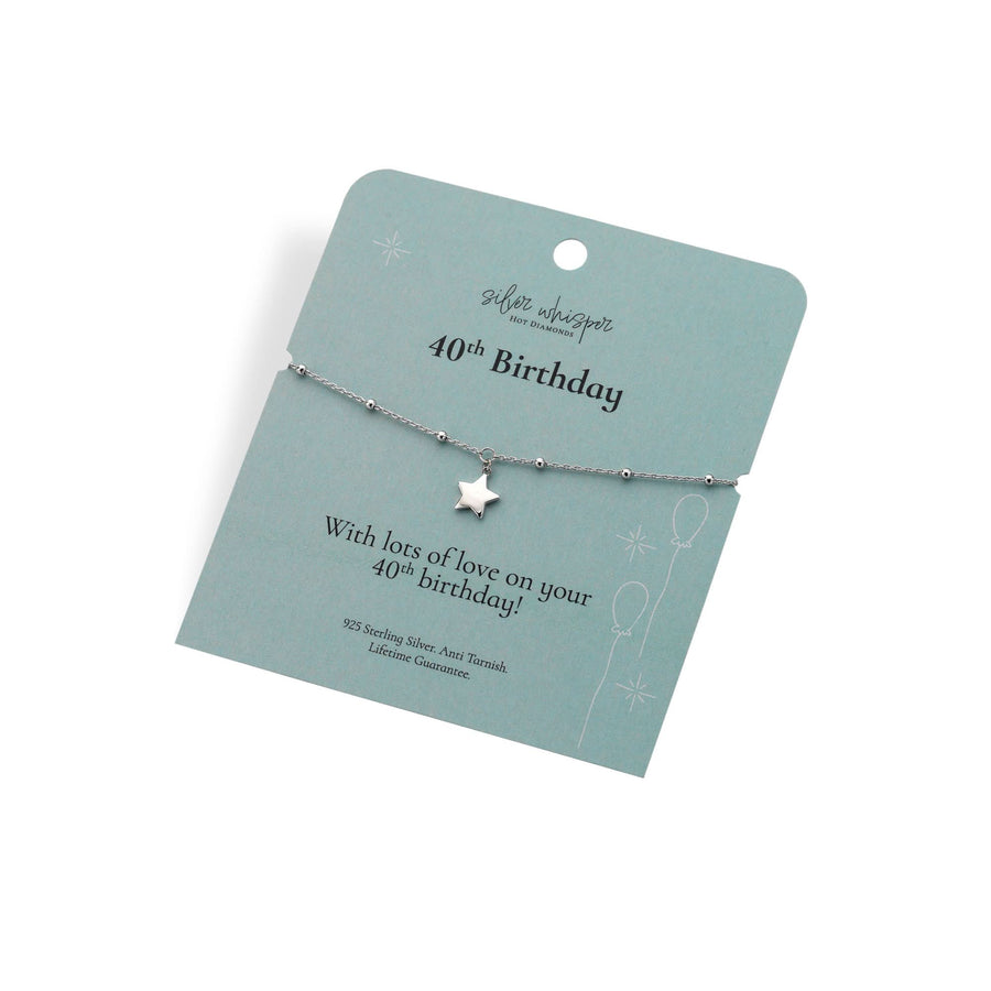 Silver Whisper 40th Bracelet SWB022