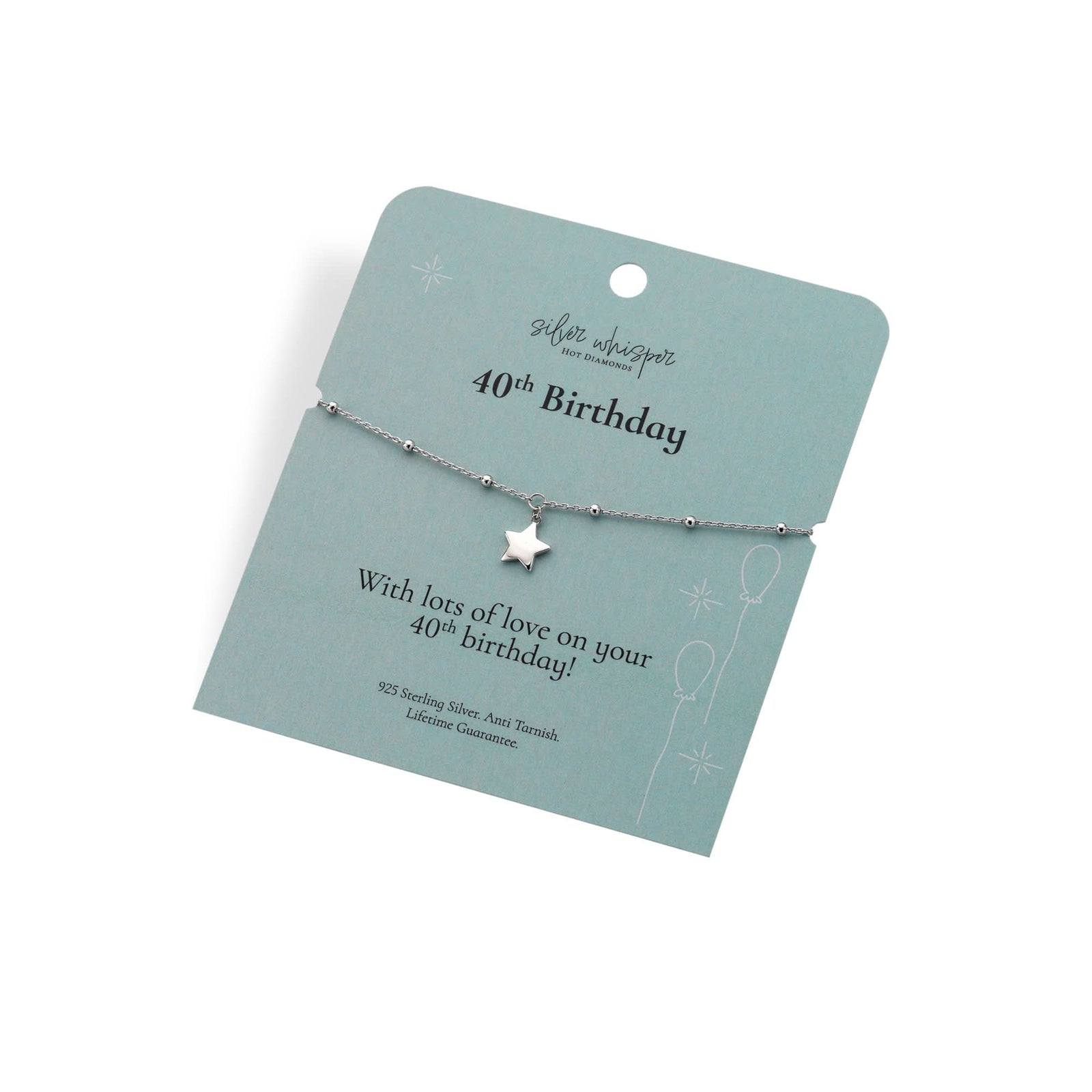 Silver Whisper 40th Bracelet SWB022
