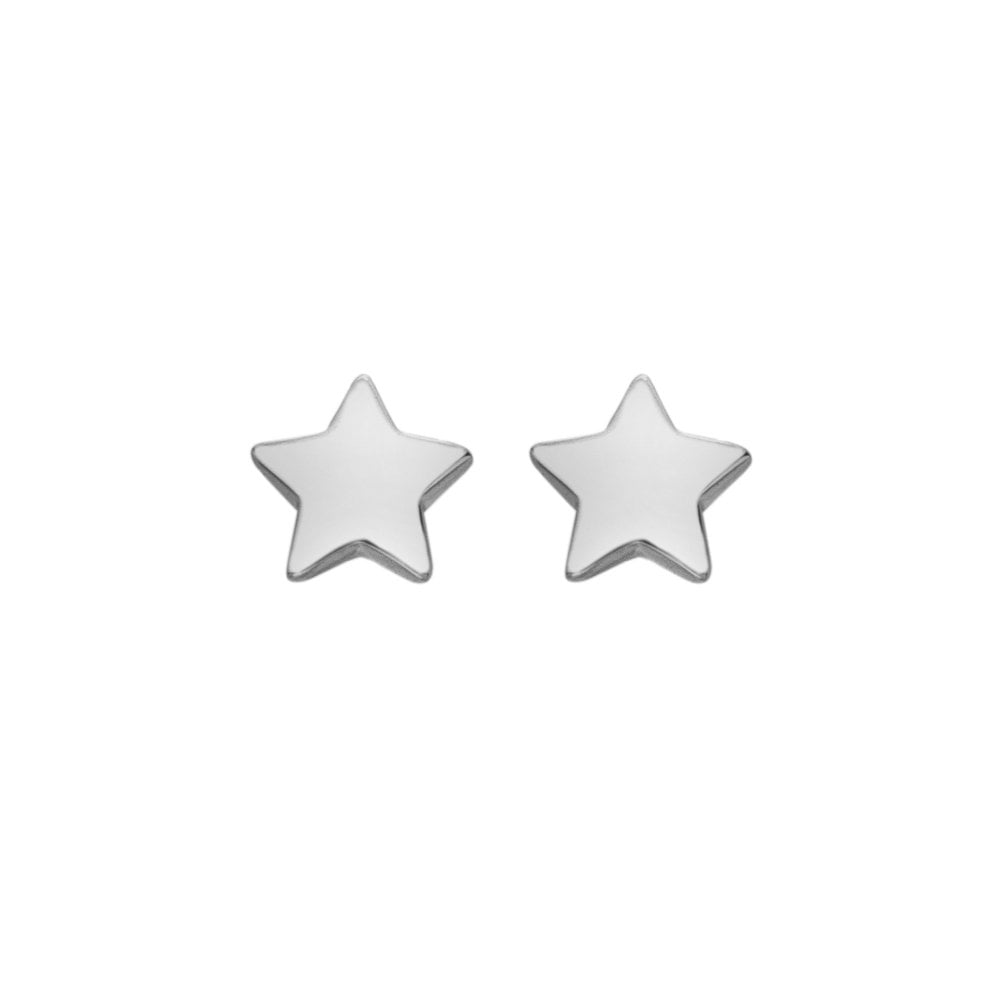 Pair of silver star-shaped earrings
