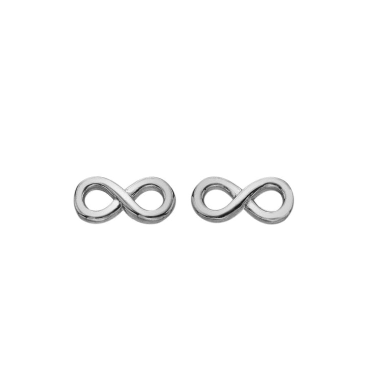 Pair of silver infinity symbol earrings