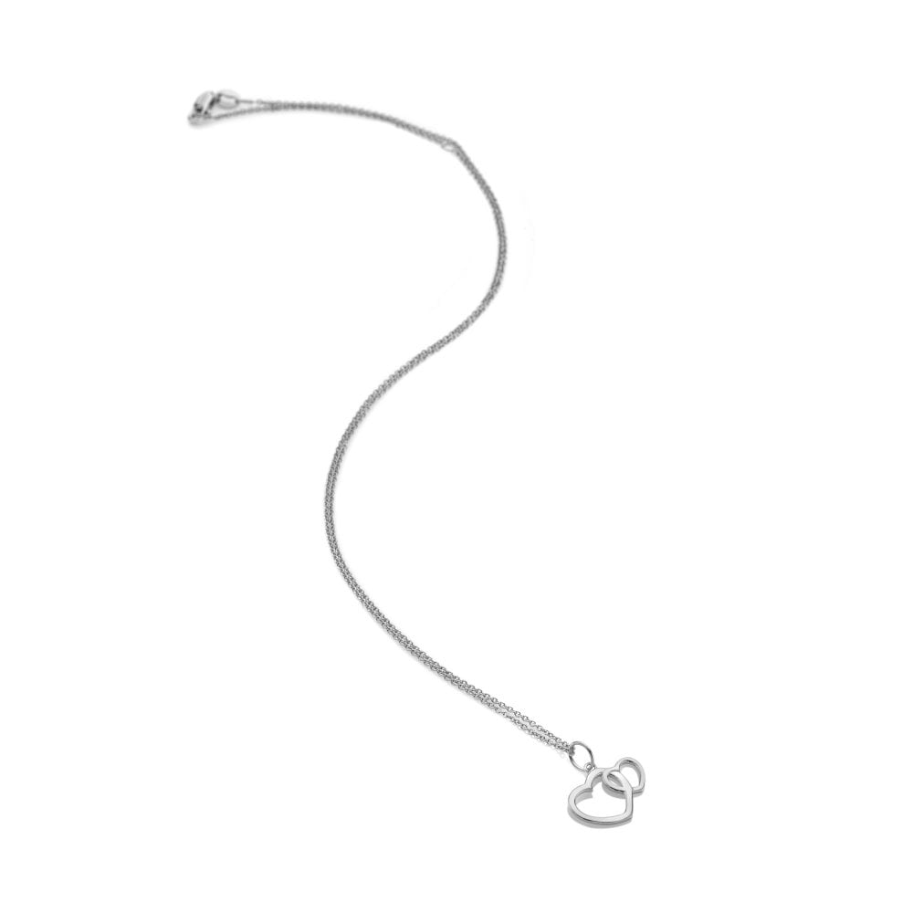 Silver necklace with a heart pendant