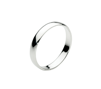 Luxury Dew 3mm D-Shaped Ring 2001HP, a stunning sterling silver ring designed to enhance your jewelry collection.