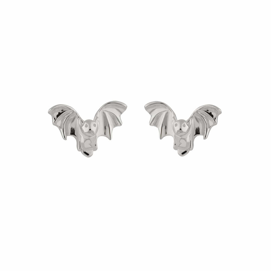 Silver Bat Stud Earrings SESBAT