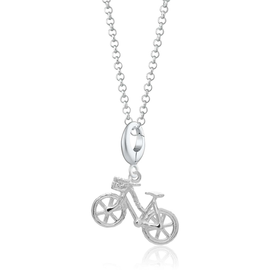Silver Bicycle Necklace CNSBIC-1