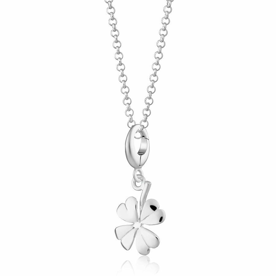Silver Four Leaf Clover Necklace CNS4C-1