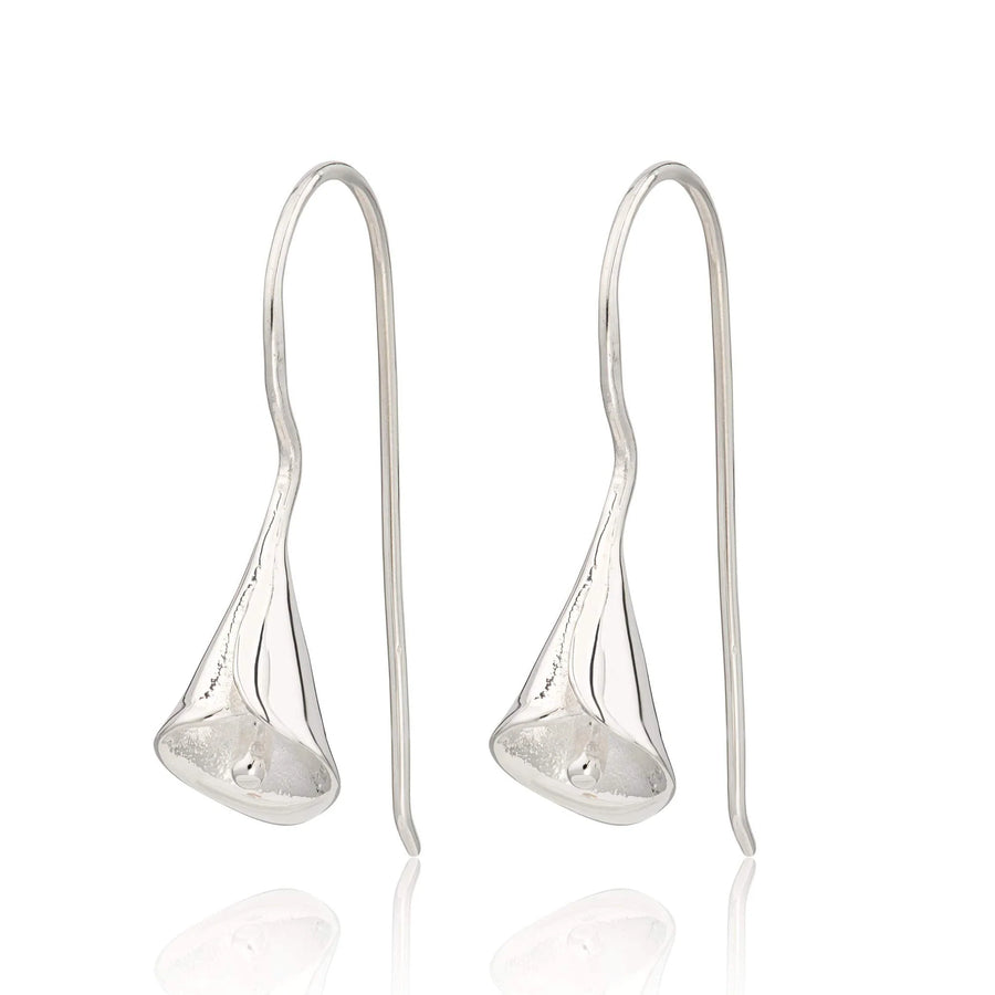 Silver Lily Hook Earrings HKESLI