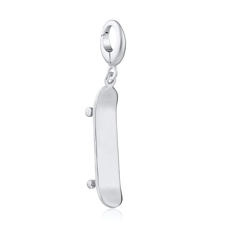 Silver Skateboard Charm CSSKABO