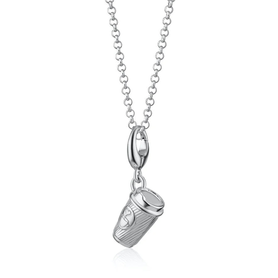 Silver Takeaway Coffee Cup Necklace CNSTAC-1