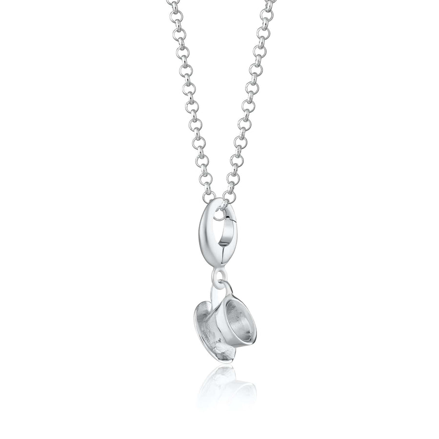 Silver Teacup Necklace CNSTC-1