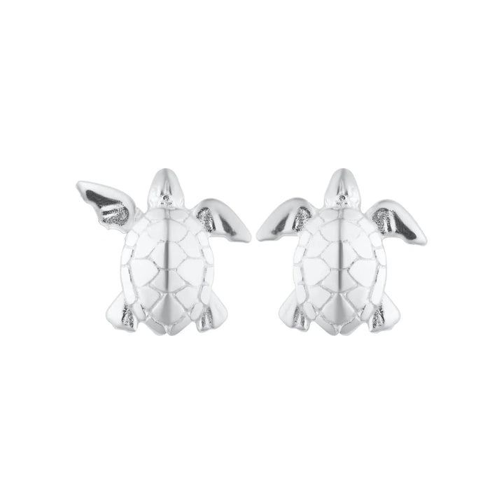 Silver Turtle Stud Earrings SESTU