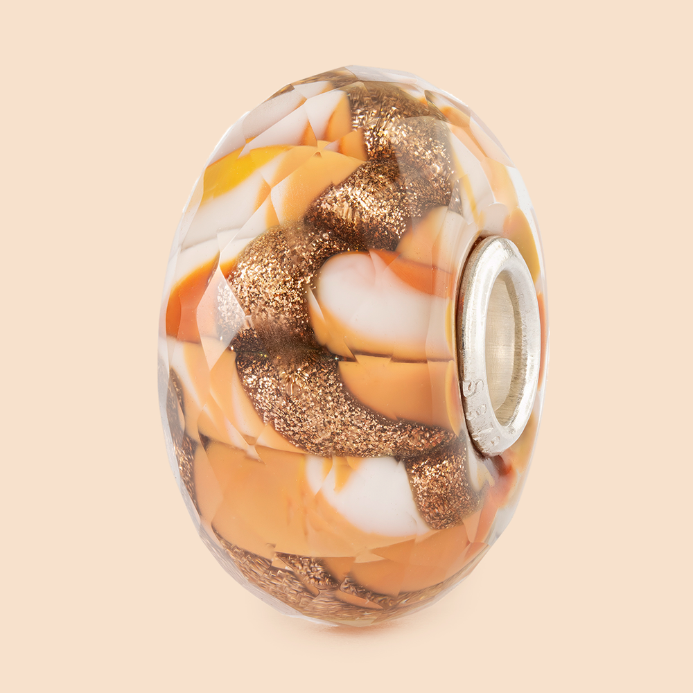 Trollbeads Amber Fold Glass Bead TGLBE-30166
