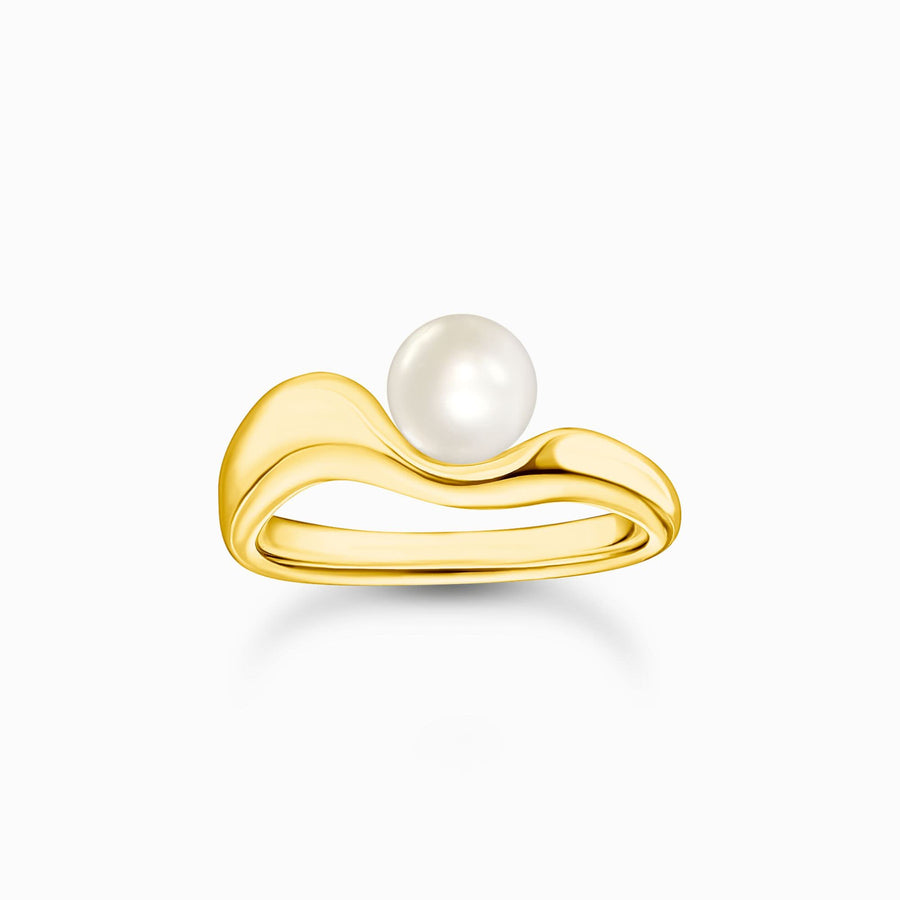 Natural Beauty Gold Plated Freshwater Pearl Ring TR2485-430-14