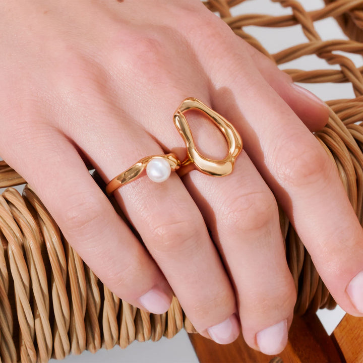 Natural Beauty Gold Plated Ring TR2486-413-39