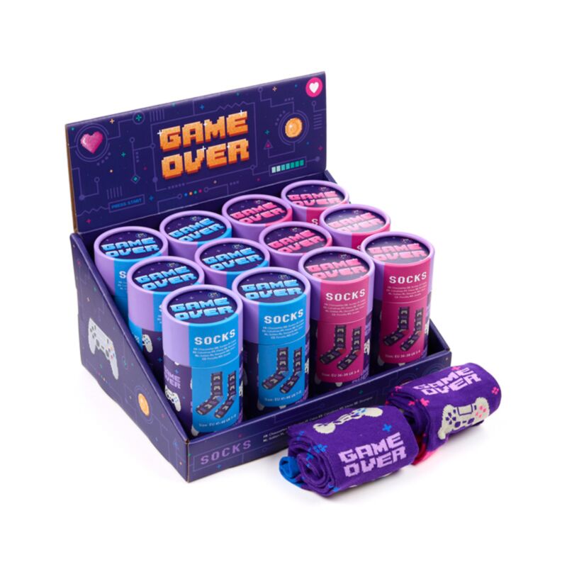 Game Over Socks in a Tube TSOCK03