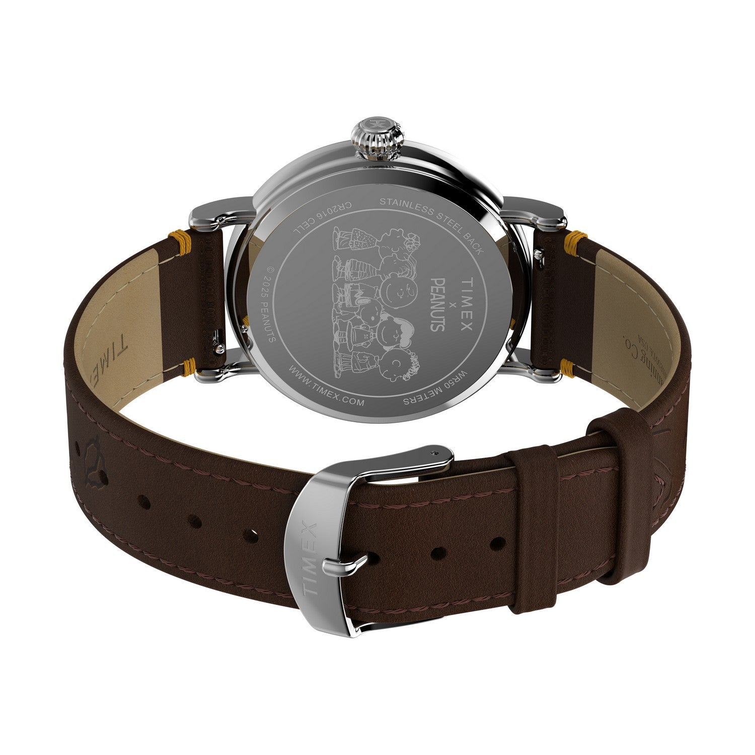 Timex Peanuts Brass White Dial Watch TW2W44300