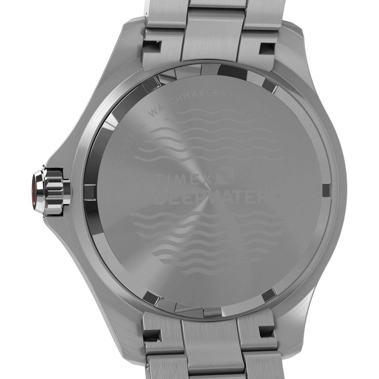 Timex Mens Deep Water Stainless Steel Black Dial Watch TW2W82000