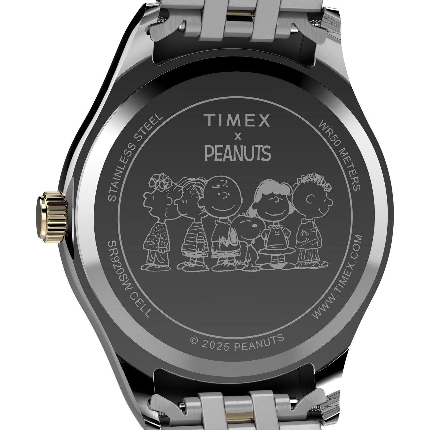 Timex Womens Peanuts Stainless Steel White Dial Watch TW2Y11100