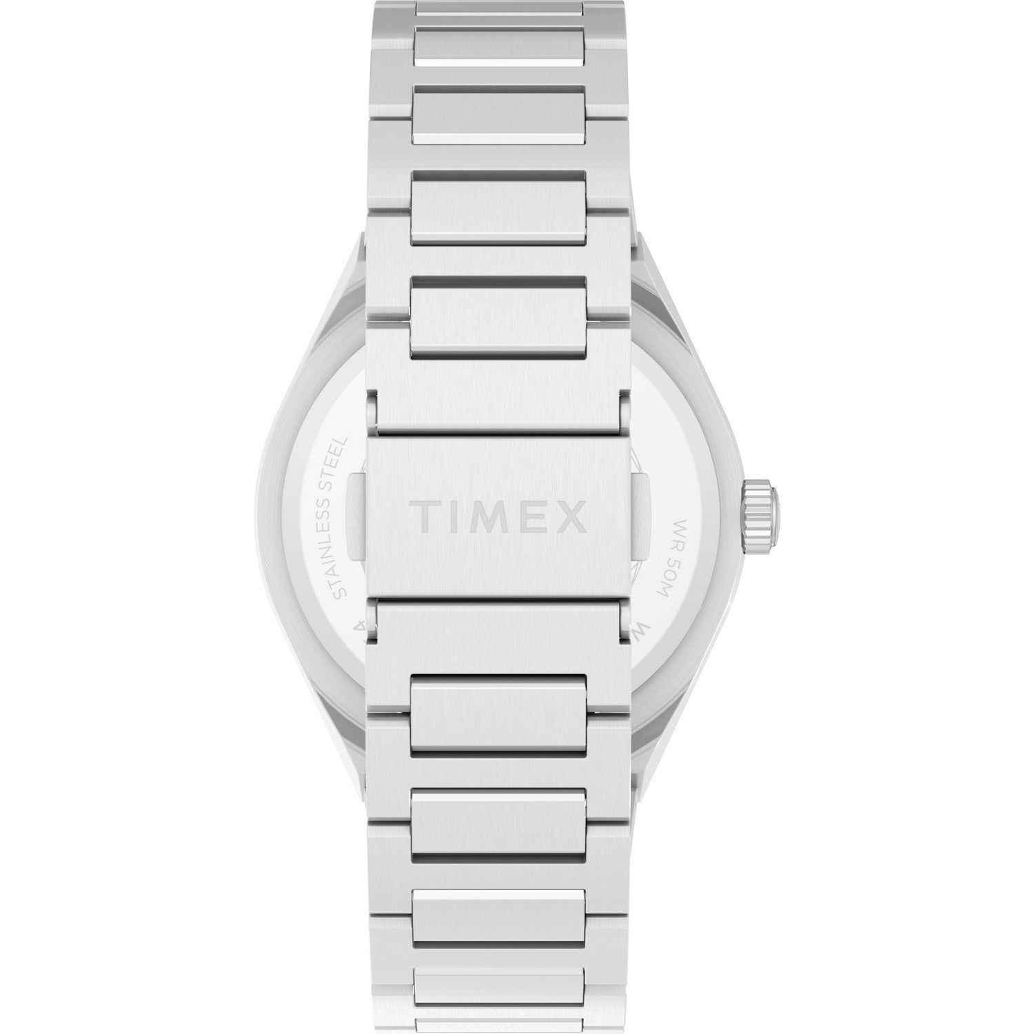 Timex Mens Q Timex Stainless Steel Blue Dial Watch TW2Y35200
