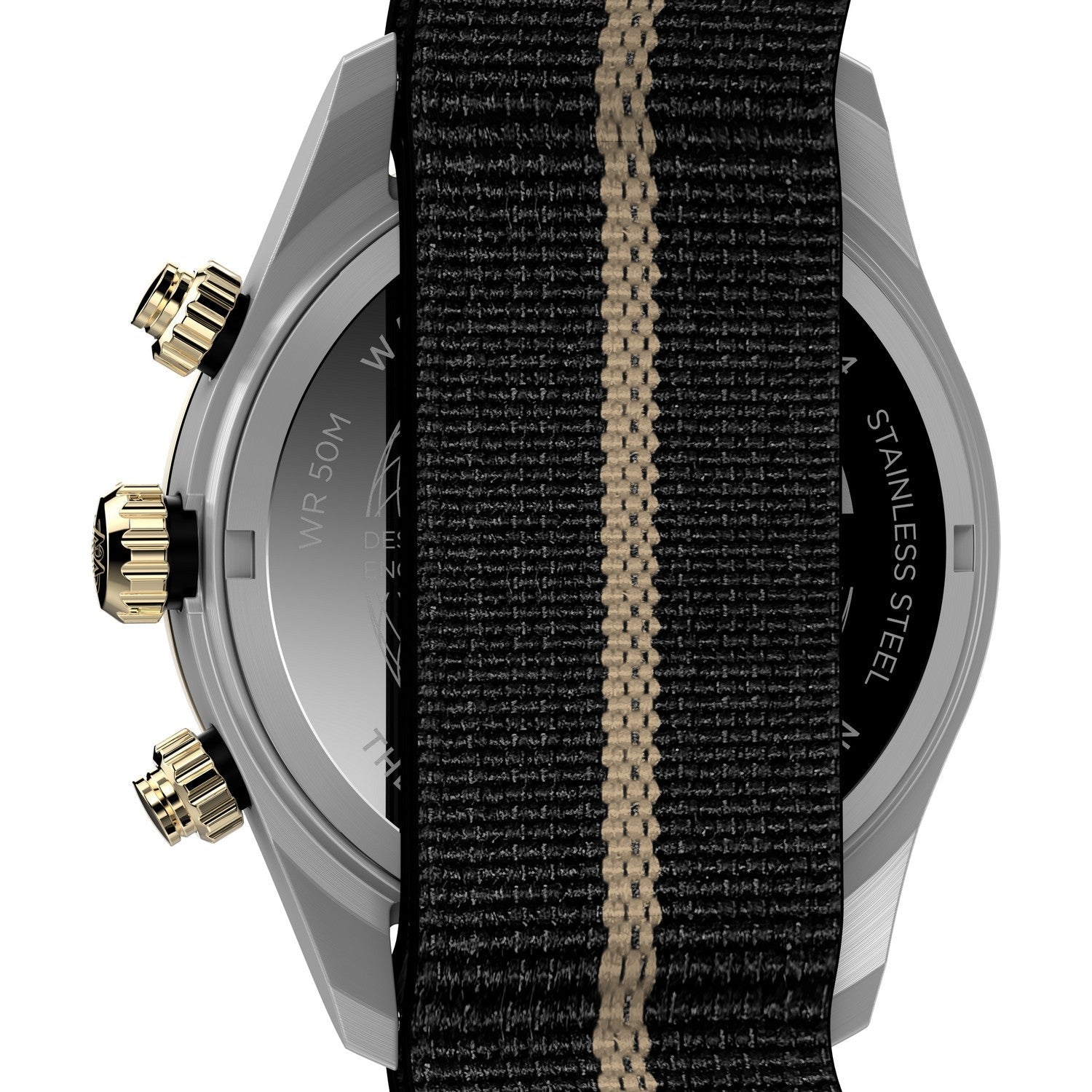 Timex Mens Waterbury Stainless Steel Black Dial Watch TW2Y35400