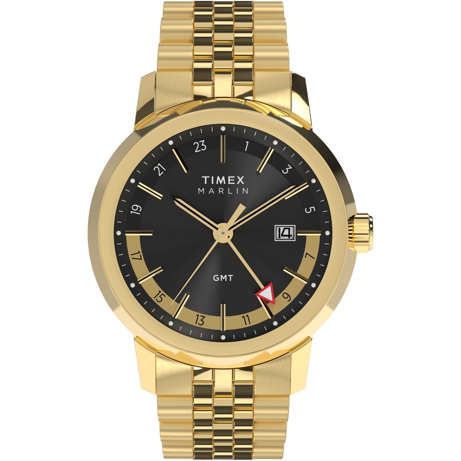 Timex Mens Marlin Stainless Steel Black Dial Watch TW2Y47700