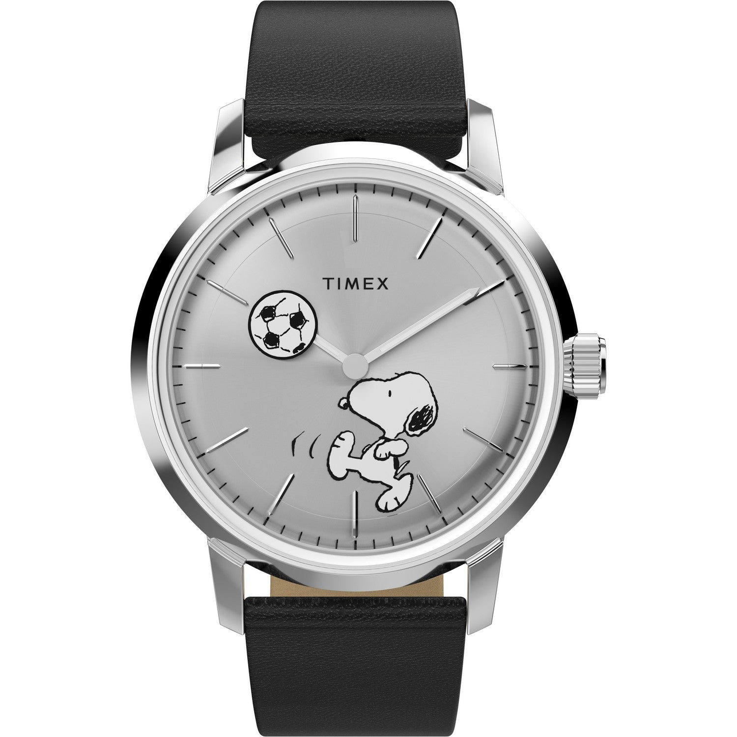 Timex Mens Peanuts Stainless Steel Silver-Tone Dial Watch TW2Y53800
