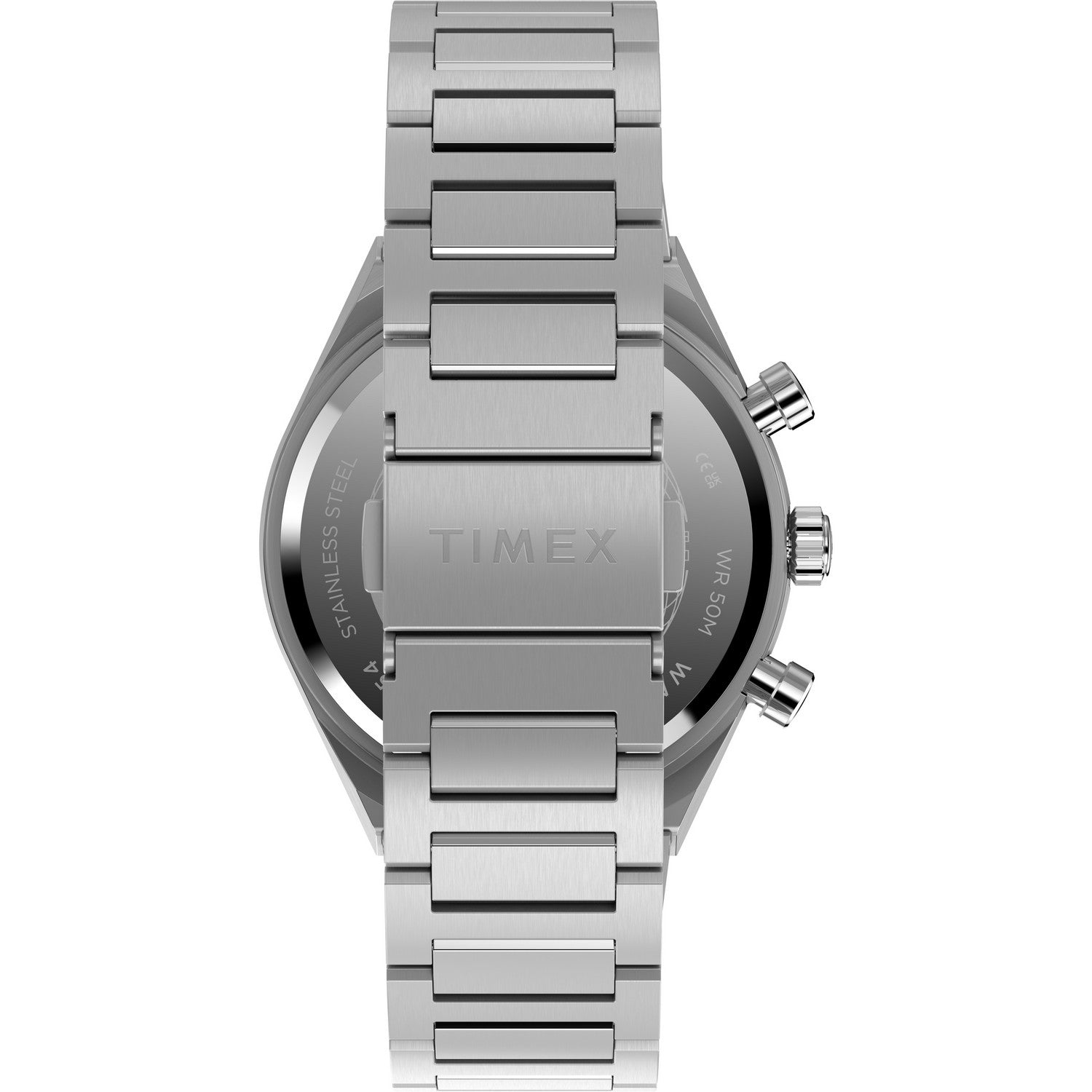 Timex Mens Q Timex Stainless Steel Black Dial Watch TW2Y55800