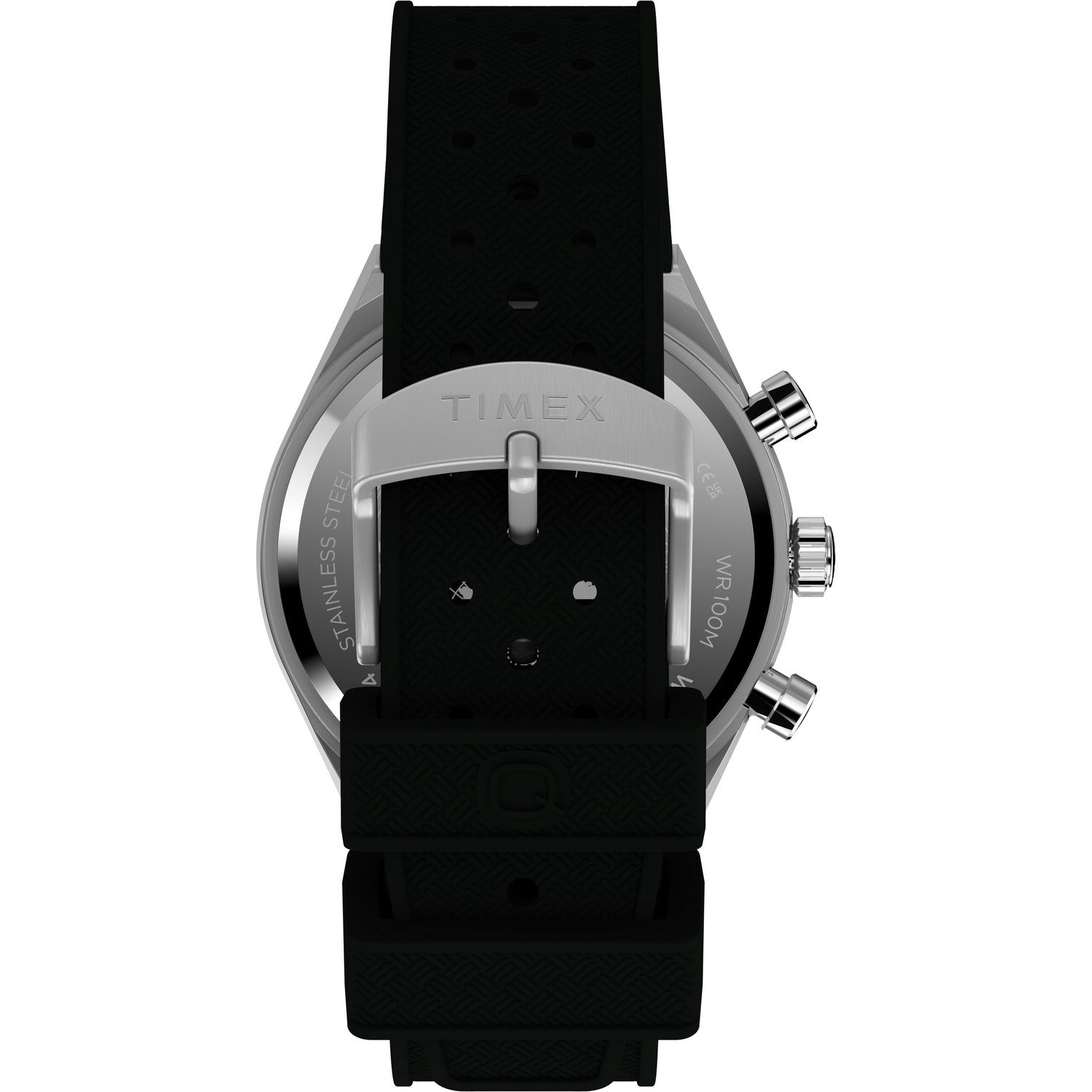 Timex Mens Q Timex Stainless Steel Black Dial Watch TW2Y56100
