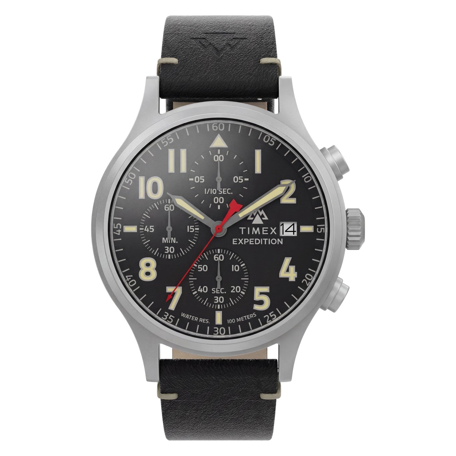 Timex Watches Mens Expedition® Sierra Chronograph 43mm Leather Strap Watch TW2Y89200