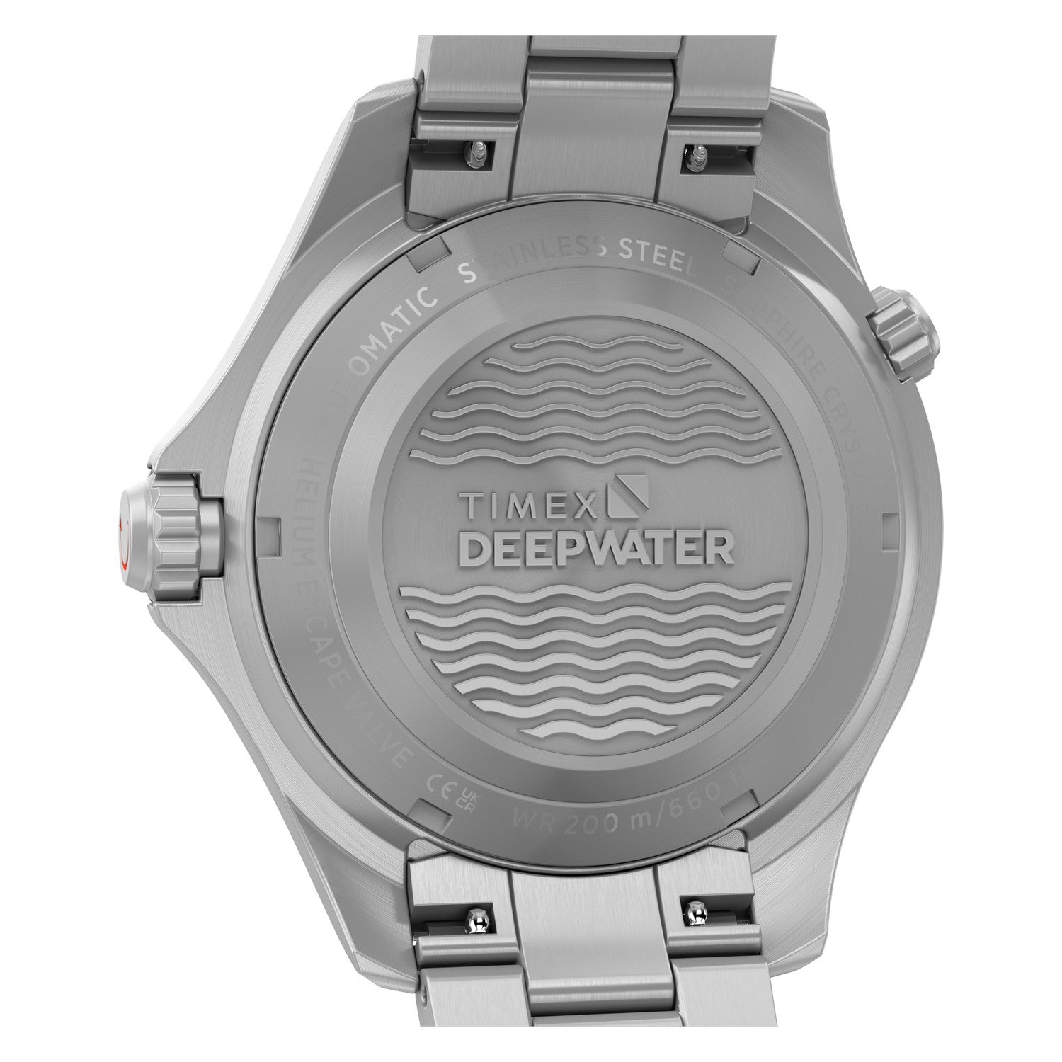 Timex Watches Mens Deepwater Meridian 200 HEV Automatic 44mm Stainless Steel Bracelet Watch TW3A01600