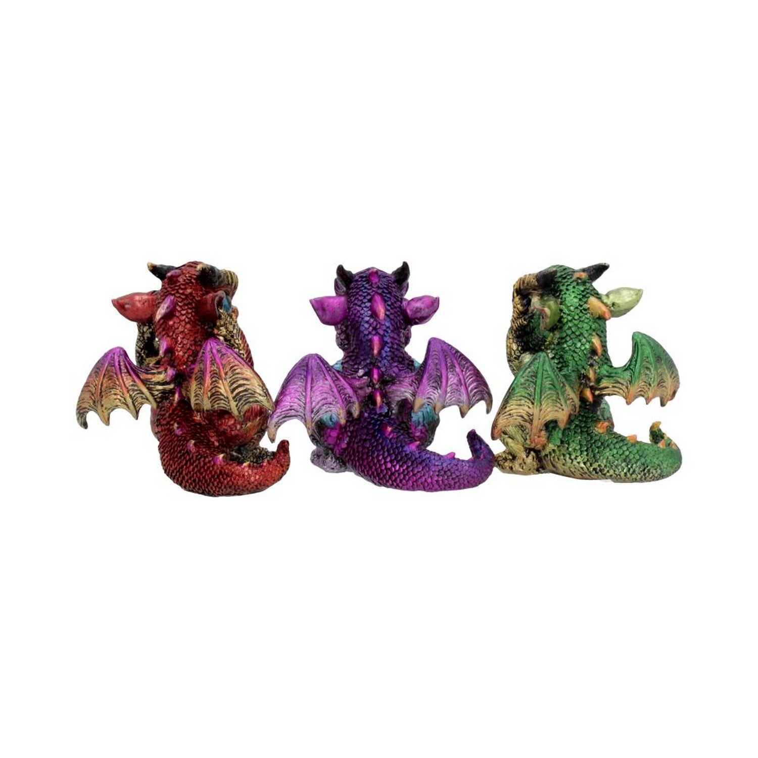 Three Wiselings Figurines Dragon Dragonling Ornaments U4150M8