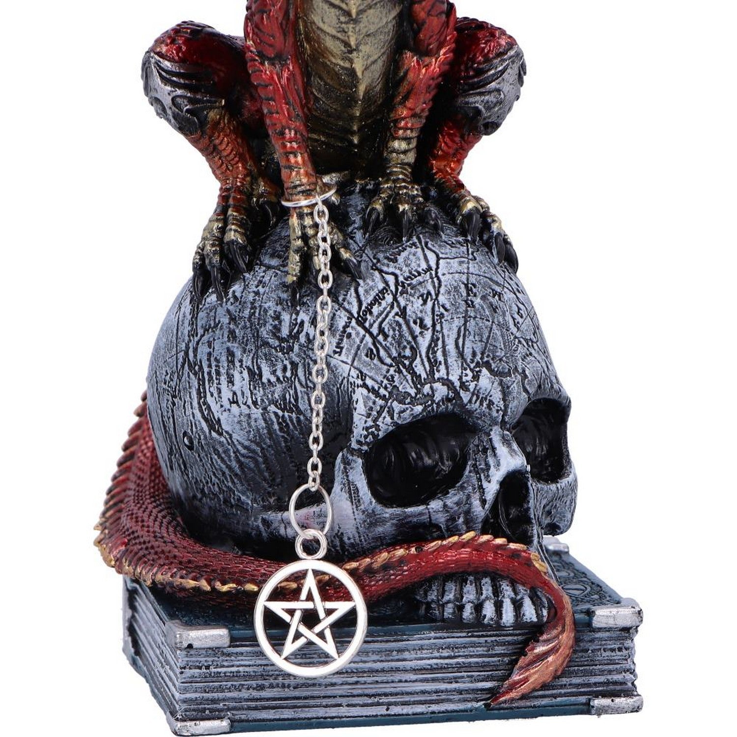 Fate of the World Dragon on Skull Figurine 23cm U6696A24